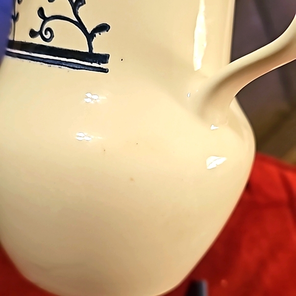 Vintage Homer Laughlin ironstone coffee pot Sheffield provincial blue off white - Picture 13 of 13